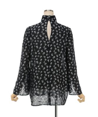 Ｆｌｏｒａｌ　Ｊａｃｑｕａｒｄ　Ｈｉｇｈｔ　Ｎｅｃｋ　Ｂｌｏｕｓｅ　ＭＭ２５ＳＳーＳＨ０２１