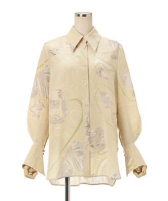 Ｍａｒｂｌｅ　Ｐｒｉｎｔ　Ｓｉｌｋ　Ｓｈｉｒｔ　ＭＭ２５ＳＳーＳＨ０８３