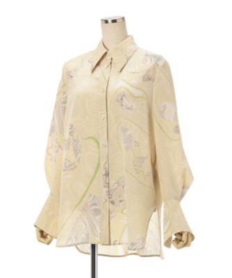Ｍａｒｂｌｅ　Ｐｒｉｎｔ　Ｓｉｌｋ　Ｓｈｉｒｔ　ＭＭ２５ＳＳーＳＨ０８３