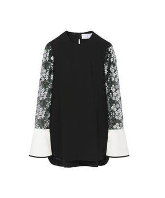 Mame Kurogouchi (Women)/マメ クロゴウチ Ｆｌｏｒａｌ　ＬａｃｅーＳｌｅｅｖｅ　Ｃｌａｓｓｉｃ　Ｔｏｐ　ＭＭ２５ＳＳーＳＨ１０３