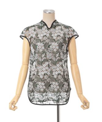 Ｆｌｏｒａｌ　Ｌａｃｅ　Ｆｒｅｎｃｈ　Ｓｌｅｅｖｅ　Ｔｏｐ　ＭＭ２５ＳＳーＳＨ１０４