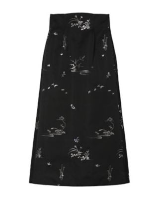 ＜Mame Kurogouchi (Women)＞Ｎａｔｕｒｅ　Ｐａｔｔｅｒｎ　Ｊａｃｑｕａｒｄ　Ｓｋｉｒｔ　ＭＭ２５ＳＳ－ＳＫ０４１