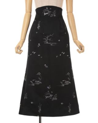 Nature Pattern Jacquard Skirt