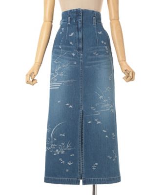 Nature Pattern Jacquard Denim