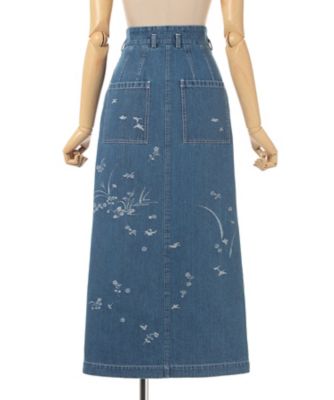 Nature Pattern Jacquard Denim