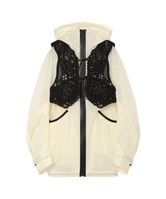 Nylon Oversized Jacket with Cording