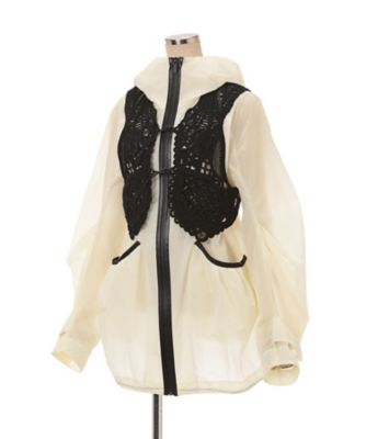 Nylon Oversized Jacket with Cording