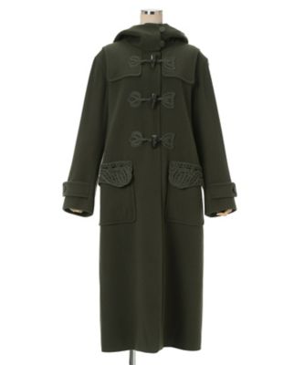 Cording Embroidery Duffle Coat 6F