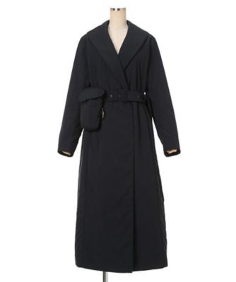 Nylon Twill Chesterfield Coat with