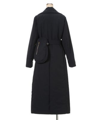 Nylon Twill Chesterfield Coat with