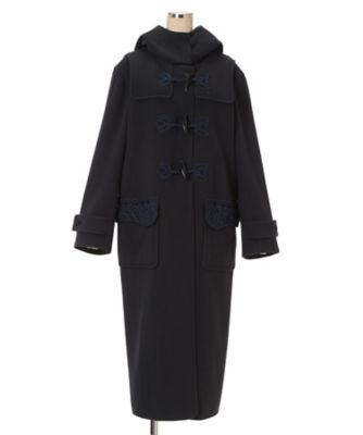 Cording Embroidery Duffle Coat 6F