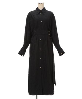 Floral Jacquard Shirt Dress 6F