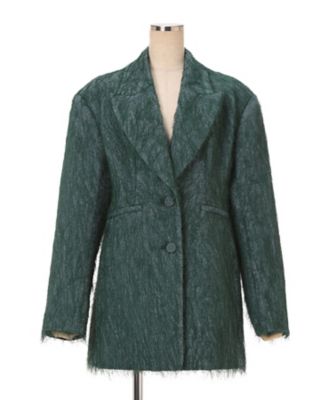 All－Over－Fringe Oversized Jacket