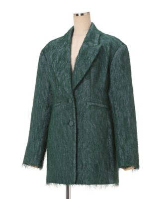 All－Over－Fringe Oversized Jacket