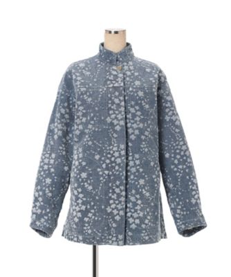 Floral Jacquard Denim Jacket 6F