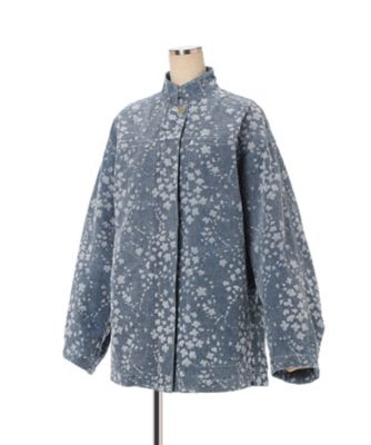 Floral Jacquard Denim Jacket 6F