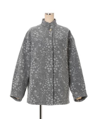 Floral Jacquard Denim Jacket 6F
