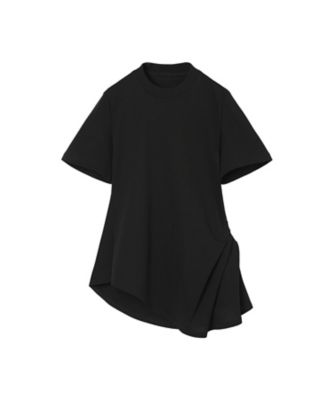 Cotton Jersey Asymmetric TーShirt