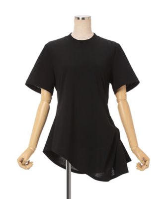 マメクロゴウチ COTTON JERSEY ASYMMETRIC T-SHIRT Cotton Jersey Asymmetric TーShirt