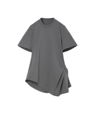Cotton Jersey Asymmetric TーShirt
