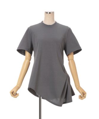 mame kurogouchi マメクロゴウチ　tシャツ Cotton Jersey Asymmetric TーShirt