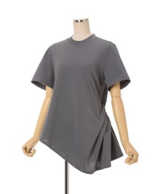 Cotton Jersey Asymmetric TーShirt