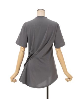 Cotton Jersey Asymmetric TーShirt