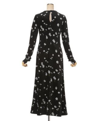 Velour Jersey Floral Dress MM26FWー
