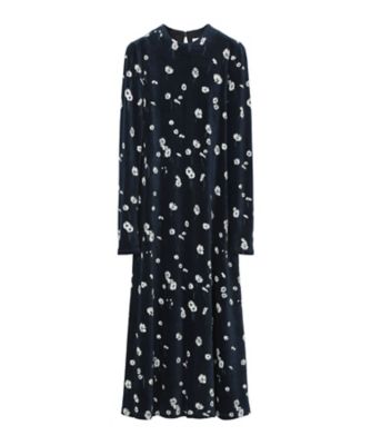 Velour Jersey Floral Dress MM26FWー