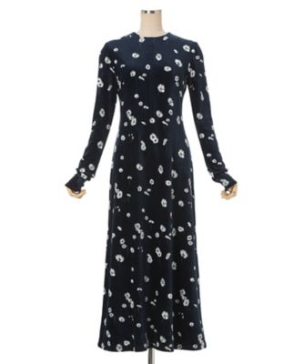 Velour Jersey Floral Dress MM26FWー