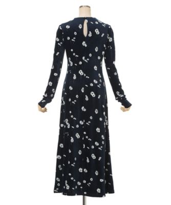 Velour Jersey Floral Dress MM26FWー