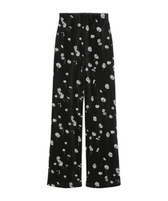 Velour Jersey Floral Trousers