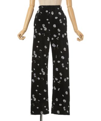 Velour Jersey Floral Trousers