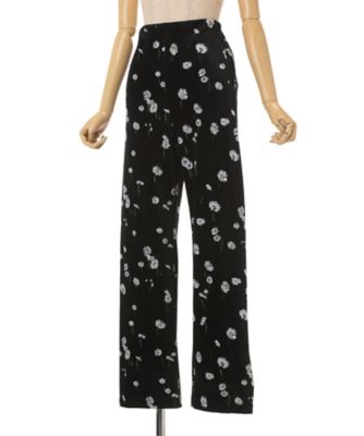みーこ Velour Jersey Floral Trousers