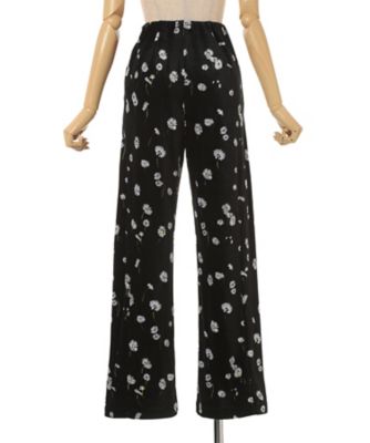 Velour Jersey Floral Trousers