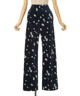 Velour Jersey Floral Trousers