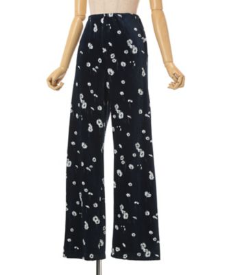 横長族〆まるお Velour Jersey Floral Trousers