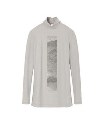 Glass Beads Printed High Neck Top 6F
