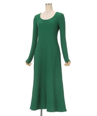 Shirring Jersey Jacquard Long
