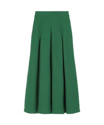 BOTANICAL CUT JACQUARDスカート　新品 Shirring Jersey Jacquard Pleats