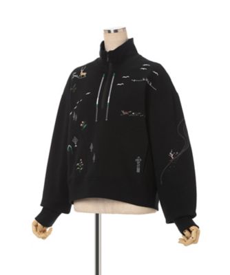 マ*ふ様 希少  X FAMILIA X MNUFC L2 長袖シャ Landscape Embroidery Half Zipped