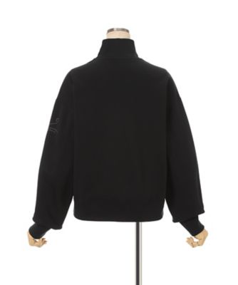Landscape Embroidery Half Zipped