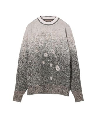 Floral Jacquard Graphic Knit Top
