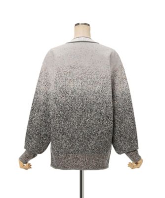 m*m様 マメクロゴウチ Marble Jacquard Knitted Pul Floral Jacquard Graphic Knit Top