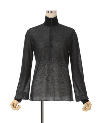Half Zip Gradation Knit Top 6F