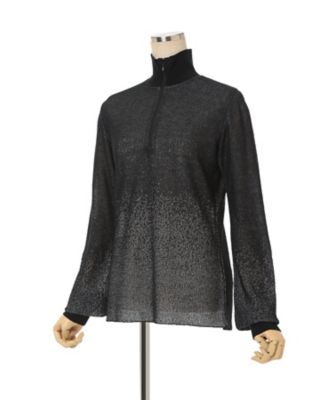 Half Zip Gradation Knit Top 6F
