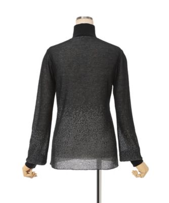 Half Zip Gradation Knit Top 6F