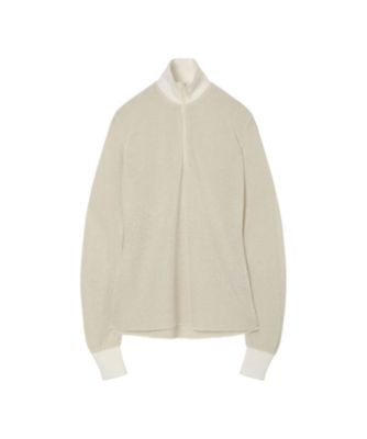 Half Zip Gradation Knit Top 6F