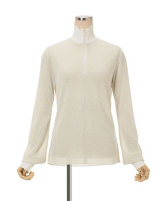 Half Zip Gradation Knit Top 6F
