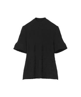 Knit Lace Short Sleeve Top 6F